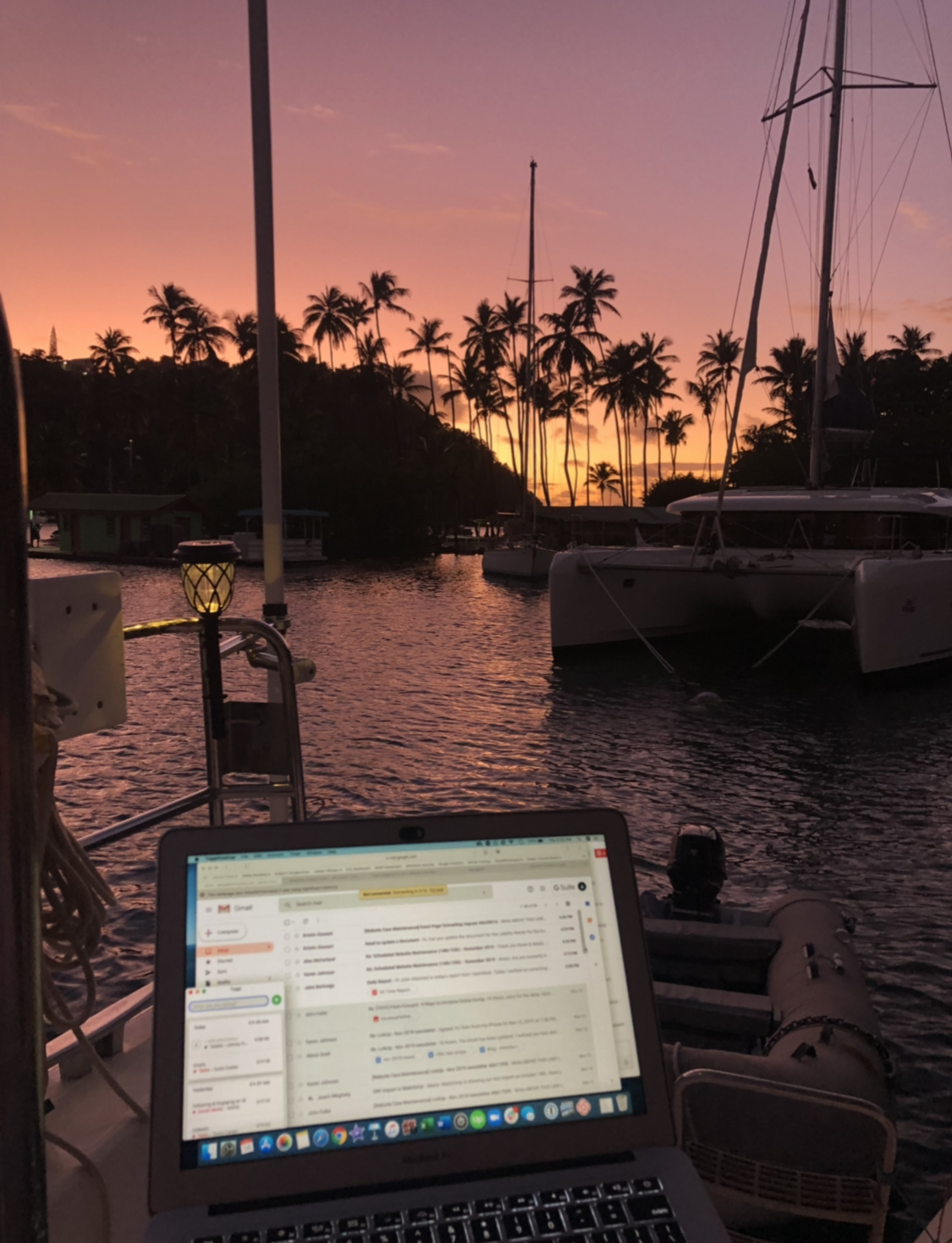 freelance view at Marigot Bay